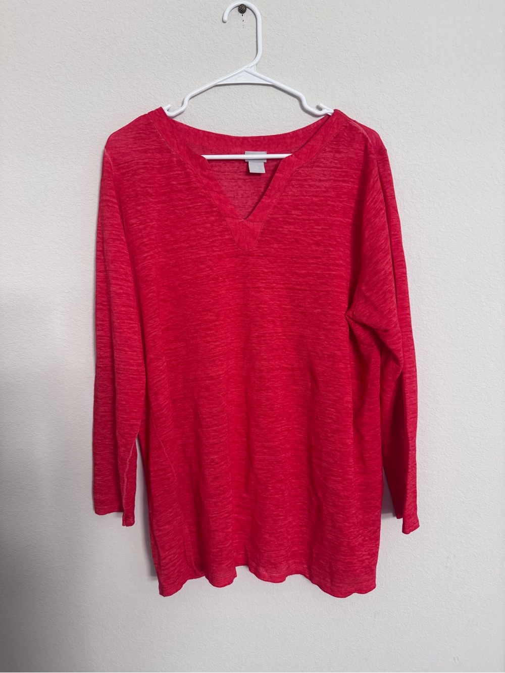 Chico’s 100% Linen Top Red